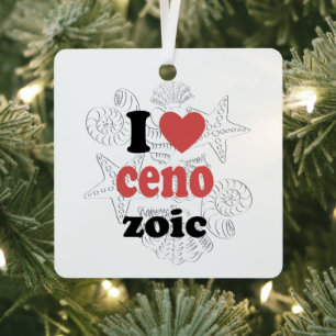 Ik hou van Cenozoïsche grappige quote voor wetensc Metalen Ornament