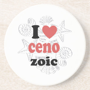 Ik hou van Cenozoïsche grappige quote voor wetensc Zandsteen Onderzetter