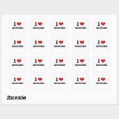 Ik hou van Censuses Vierkante Sticker (Vel)