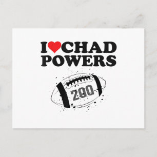Ik hou van Chad Powers 200 American Football Under Feestdagenkaart
