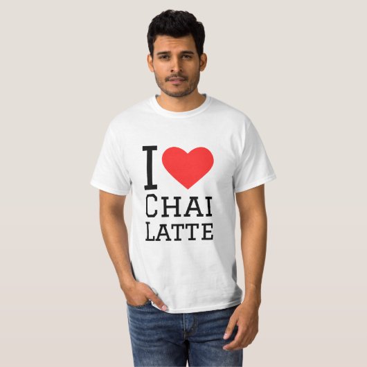 Ik hou van chai latte t-shirt (Voorkant volledig)