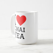 Ik hou van chai-thee koffiemok (Voorkant links)
