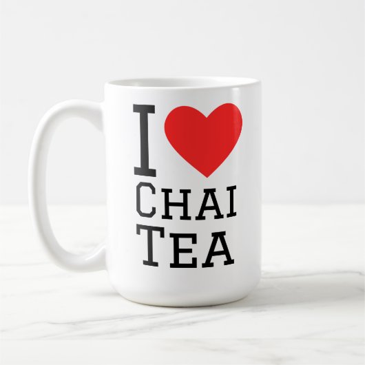 Ik hou van chai-thee koffiemok (Links)