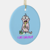 Ik hou van Chalk... een grote versiering Keramisch Ornament (Rechts)