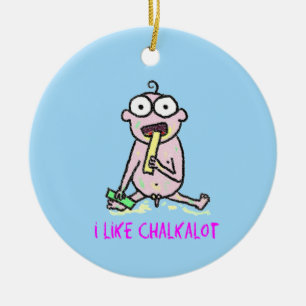 Ik hou van Chalk... een grote versiering Keramisch Ornament