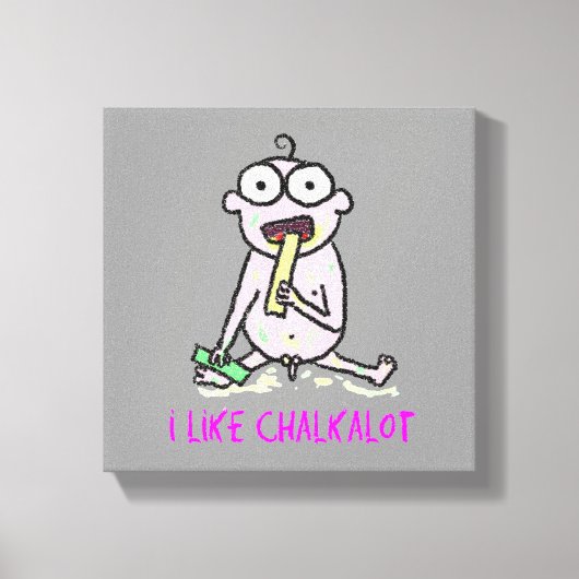 Ik hou van Chalkalot Canvas Afdruk (Voorkant)