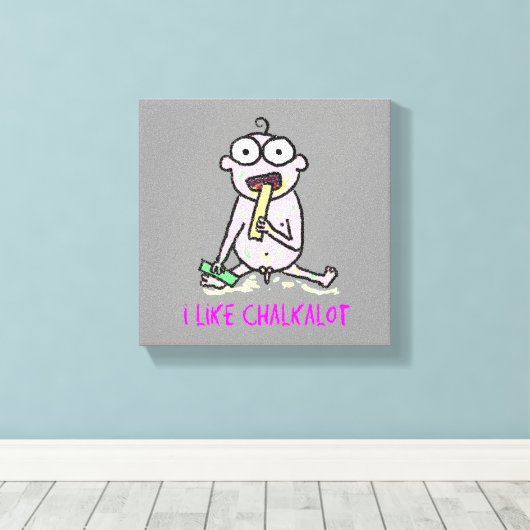 Ik hou van Chalkalot Canvas Afdruk (Insitu (Houten vloer))