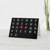 Ik hou van Chalkboard Letters Heart Valentijnsdag Kaart (Voorkant)