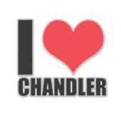 Ik hou van Chandler Sticker (Voorkant)