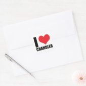 Ik hou van Chandler Vierkante Sticker (Envelop)