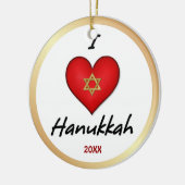 Ik hou van Chanoeka-Ornamenten Keramisch Ornament (Links)