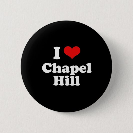 Ik hou van Chapel Hill Tshirt White Tshirt Ronde Button 5,7 Cm (Voorkant)