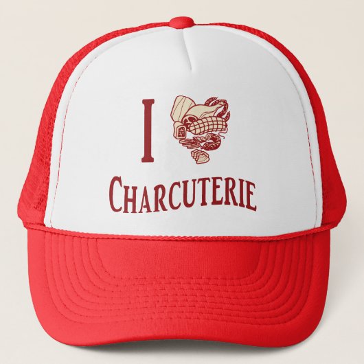 Ik hou van Charcuterie Trucker Pet (Voorkant)