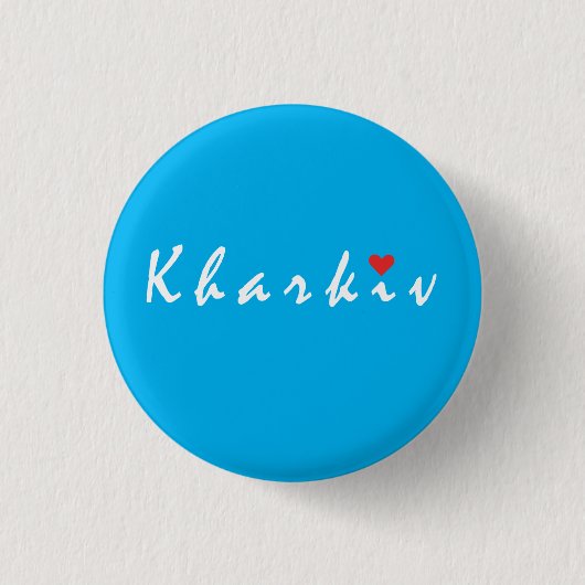 Ik hou van Charkov Ronde Button 3,2 Cm (Voorkant)