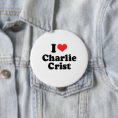 Ik hou van Charlie Crist Ronde Button 4,0 Cm (In situ)