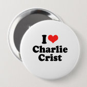 Ik hou van Charlie Crist Ronde Button 4,0 Cm (Voorkant /achterkant)