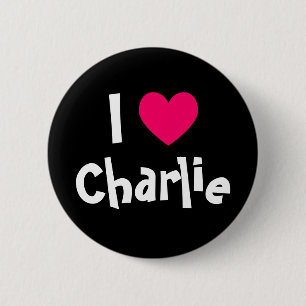 Ik hou van Charlie Ronde Button 5,7 Cm