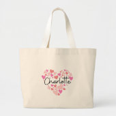Ik hou van Charlotte Grote Tote Bag (Voorkant)