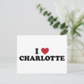 Ik hou van Charlotte North Carolina Briefkaart (Staand voorkant)