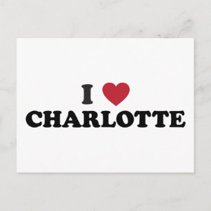 Ik hou van Charlotte North Carolina Briefkaart