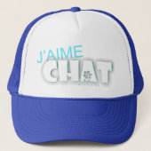 Ik hou van chat Trucker Hat Trucker Pet (Voorkant)