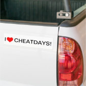 Ik hou van cheatdays bumpersticker (Op Truck)