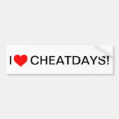 Ik hou van cheatdays bumpersticker (Voorkant)