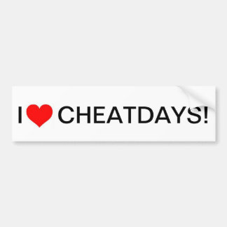 Ik hou van cheatdays bumpersticker