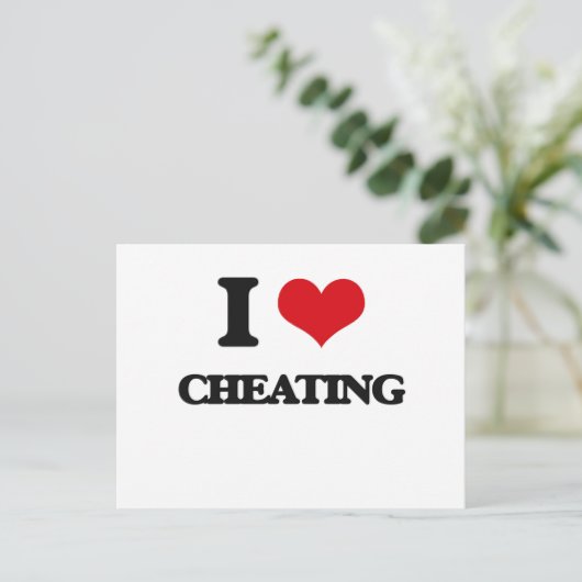 Ik hou van Cheating Briefkaart (Staand voorkant)