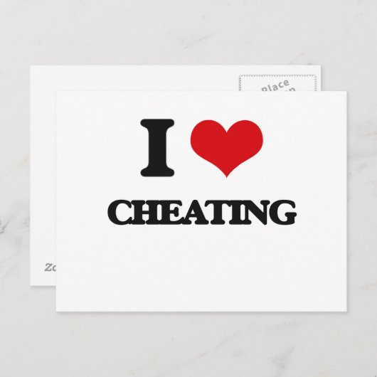 Ik hou van Cheating Briefkaart (Voorkant / Achterkant)