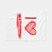 Ik hou van Cheboygan Ik Hart Cheboygan Fleece Deken (Voorkant (Horizontaal))