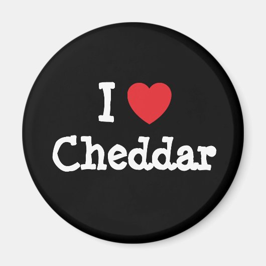 Ik hou van Cheddar hart T-shirt Magneet (Voorkant)