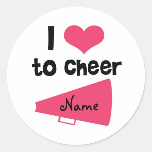 Ik hou van Cheer - Cool Cheerleader Stuff Ronde Sticker (Voorkant)