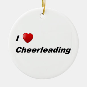 Ik hou van Cheerlead Keramisch Ornament