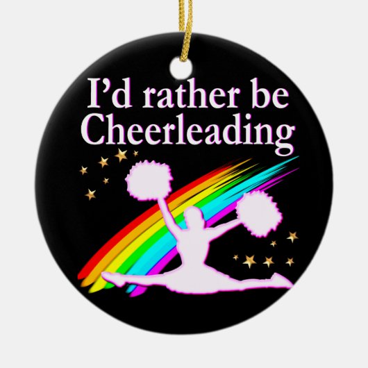 IK HOU VAN CHEERLEAD KERAMISCH ORNAMENT (Voorkant)