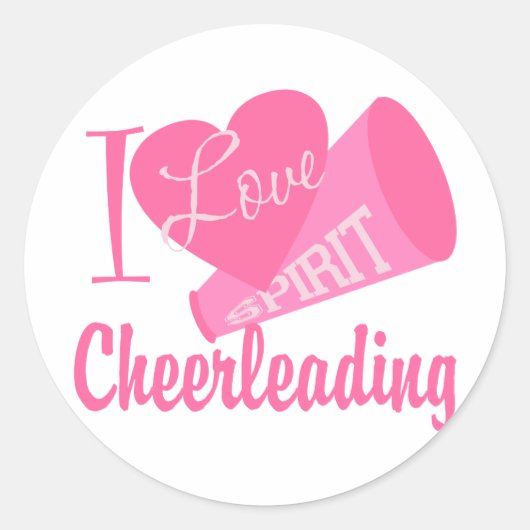 Ik hou van Cheerlead Ronde Sticker (Voorkant)