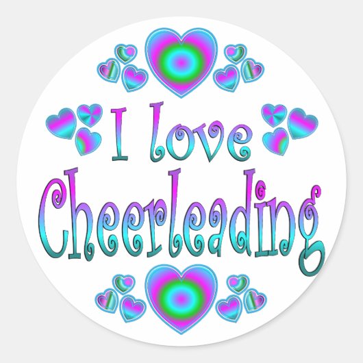 Ik hou van Cheerlead Ronde Sticker (Voorkant)