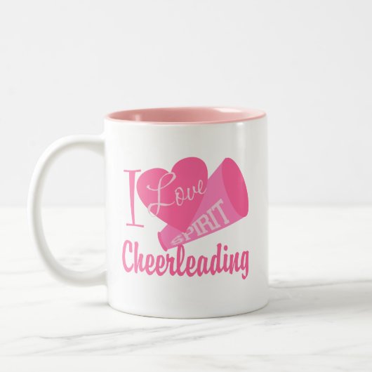 Ik hou van Cheerlead Tweekleurige Koffiemok (Links)