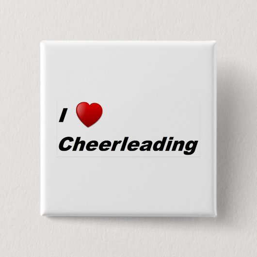Ik hou van Cheerlead Vierkante Button 5,1 Cm (Voorkant)