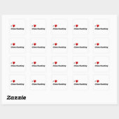 Ik hou van Cheerlead Vierkante Sticker (Vel)