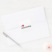 Ik hou van Cheerlead Vierkante Sticker (Envelop)