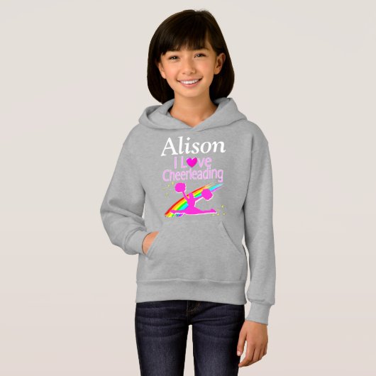 IK HOU VAN CHEERLEADEN GEPERSONALISEERDE SWEATSHIR (Voorkant volledig)