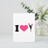 Ik hou van cheerleader briefkaart (Staand voorkant)
