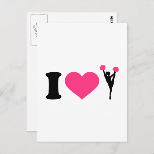 Ik hou van cheerleader briefkaart (Voorkant / Achterkant)