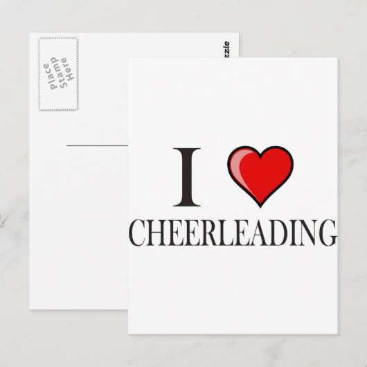 Ik hou van cheerleader briefkaart (Voorkant / Achterkant)