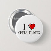 Ik hou van cheerleader ronde button 5,7 cm (Voorkant /achterkant)