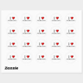 Ik hou van cheerleader ronde sticker (Vel)