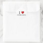 Ik hou van cheerleader ronde sticker (Tas)