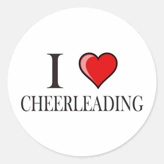 Ik hou van cheerleader ronde sticker (Voorkant)