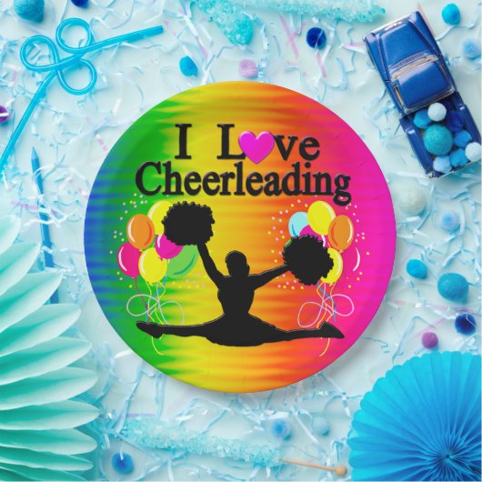 IK HOU VAN CHEERLEADERENDE PAPIEREN BORDEN PAPIEREN BORDJE (Feest)